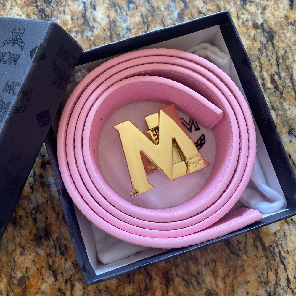 Pink MCM Belt